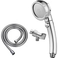 Chrome High Pressure Handheld Shower Head with ON/OFF Pause Switch, 3 ...
