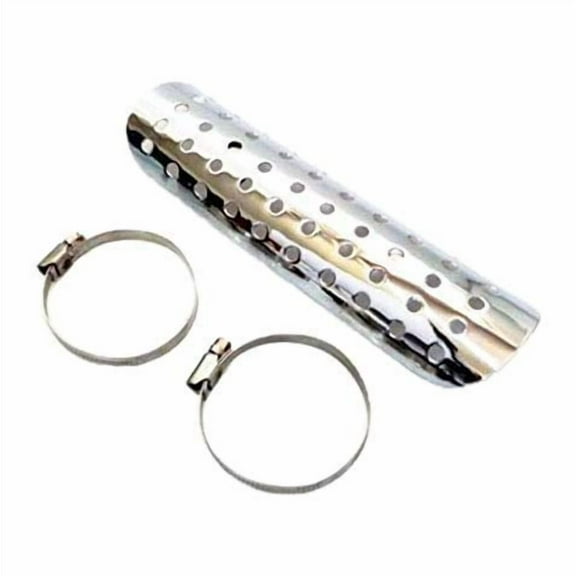 Chrome Holes Exhaust Muffler Pipe Heat Shield Heel Guard for Harley Honda Kawasaki Suzuki Yamaha Shadow Cruiser Chopper Cafe Racer Vintage Retro