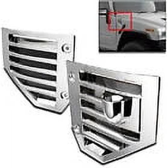 Chrome Hood Side Air Intake Vent Bezel Covers FITs: Hummer H2 2003-09 ...