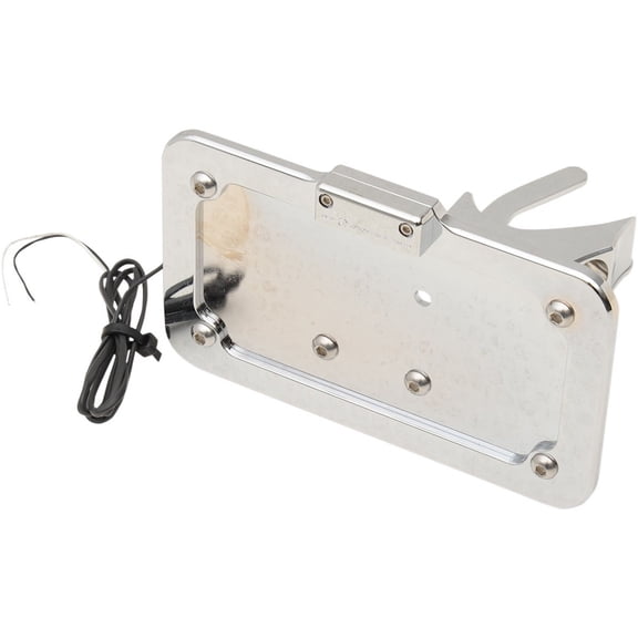 Chrome Horizontal Side Mount License Plate Kit