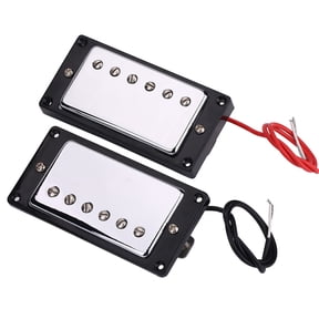 Chrome Humbucker, Silver And Black Excellent Effect Neck Humbucker, Ebony Plates For Maple