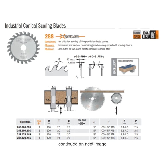 Chrome Industrial Conical Scoring Saw Blades
