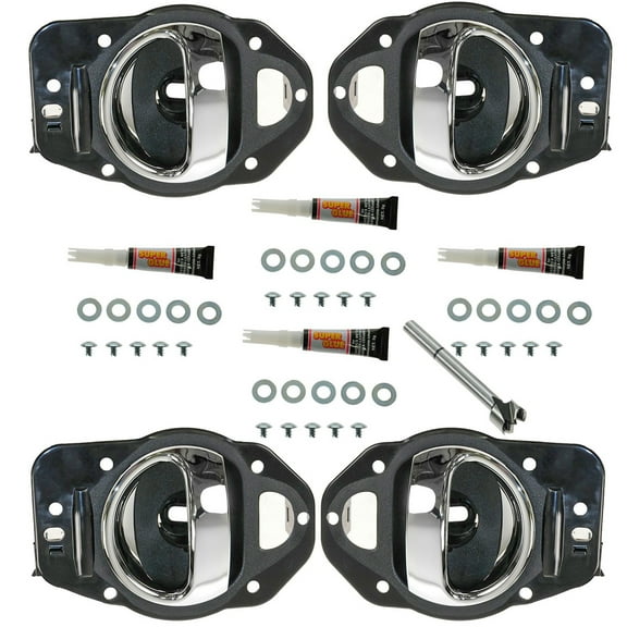 Chrome Inside Interior Door Handle Set of 4 Kit for 06-11 Chevy HHR DHA67542