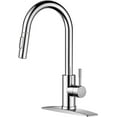 thumbnail image 1 of Chrome Kitchen Faucet with Pull Down Sprayer, High Arc Modern Classic Sink Faucet Stainless Steel with Deck Plate Fit for 1 or 3 Hole for Pot Filler Bar Farmhouse Laundry Rv, 1 of 13