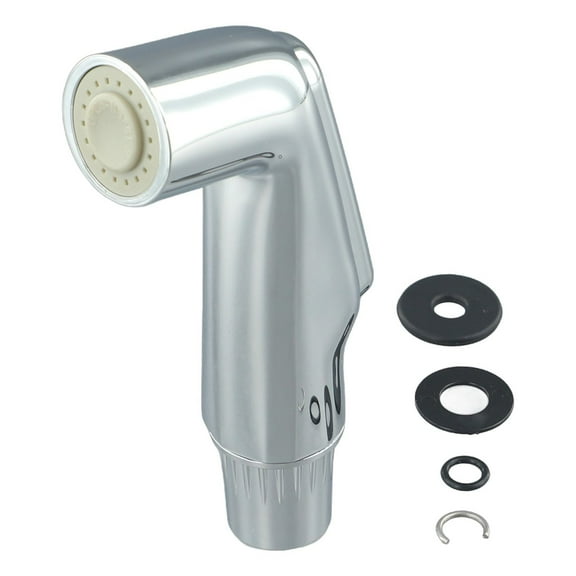 Chrome Kitchen Sink Sprayer Head Replacement for Modern Faucets - ABS Plastic Lightweight Design with High-Concentrated Nozzle