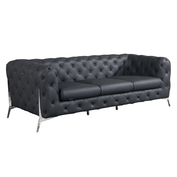 Chrome Legs, Solid Brazilian Wood / Distinctive Sofa for Unique Decor