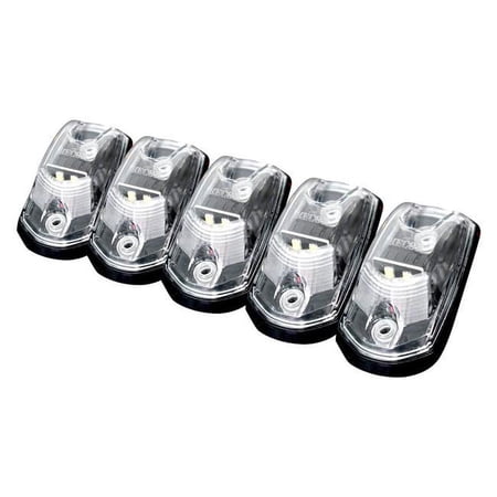Chrome Lens Amber LED Cab Lights with Install Kit for 2017-C Ford F250-F350-F450-F550 Fresh