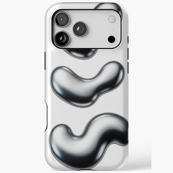 Chrome Liquid Metallic iPhone Case 17 16 15 14 13 12 11 Pro Max Futuristic Art