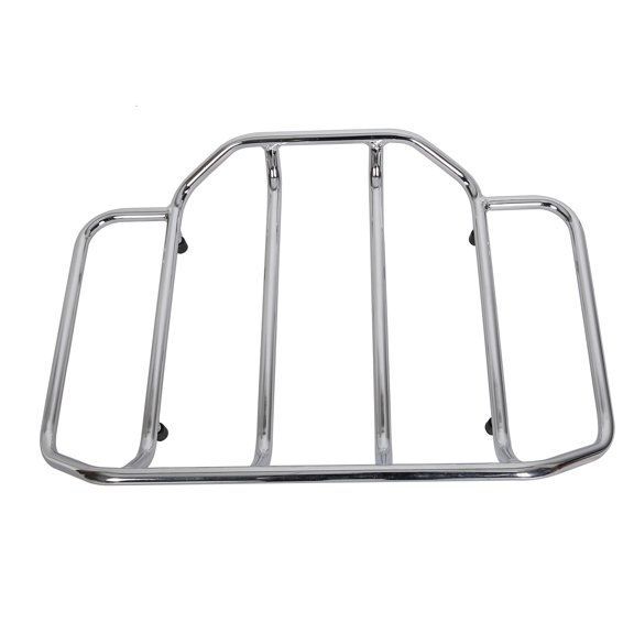 Chrome Luggage Rack for Harley Touring Road King Street Glide, Top Rack, Universal Fit, Trunk Luggage Backrest Rack Mount, Replacement, Chrome Motorcycle Luggage Rack