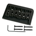 thumbnail image 1 of Chrome Metal Hardtail Saddle Bridge Guitar Tailpiece with Wrench Screw Black, 1 of 6