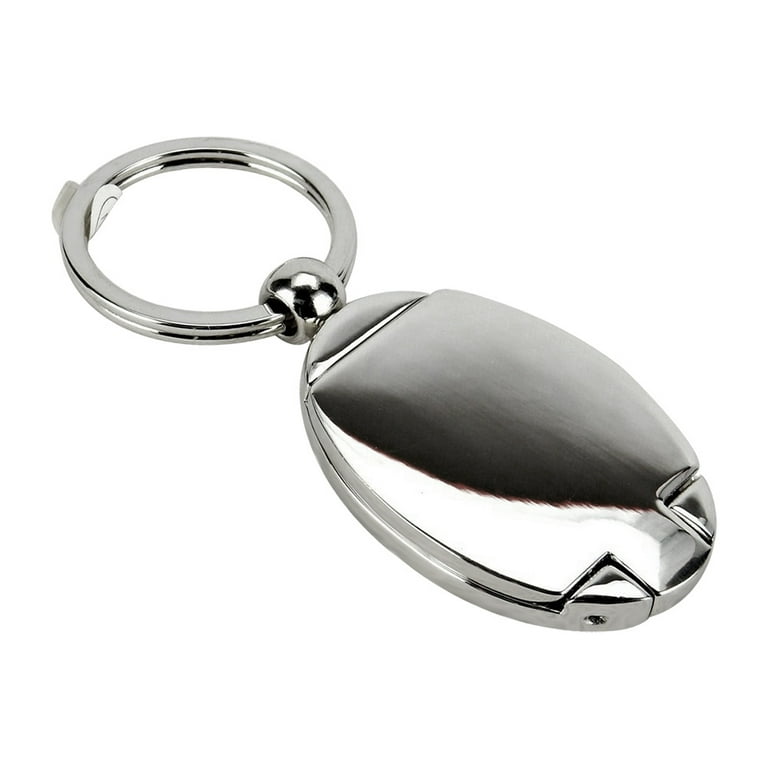 Metal key chain tags top