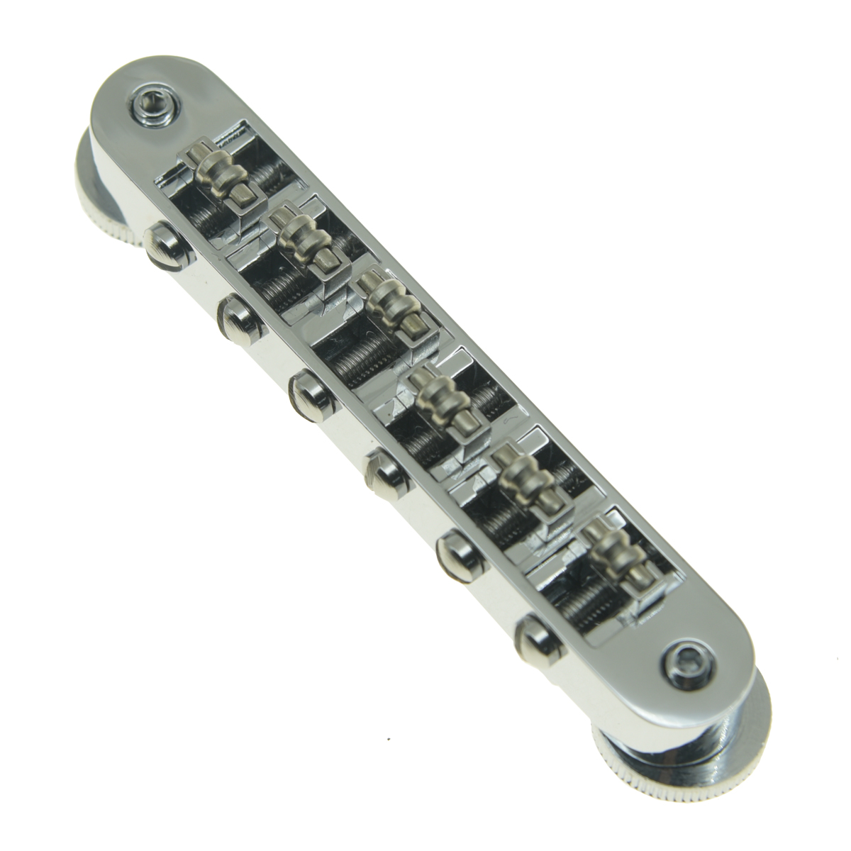 Chrome Metal Plated Roller Saddle TuneOMatic Bridge for Les Paul
