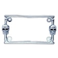 thumbnail image 1 of Chrome Metal Skull Motorcycle Bike License Plate Tag Frame Holder / Harley Honda, 1 of 1
