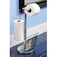 thumbnail image 1 of Chrome Metal Toilet Paper Holder with Magazine Rack, 1 of 2