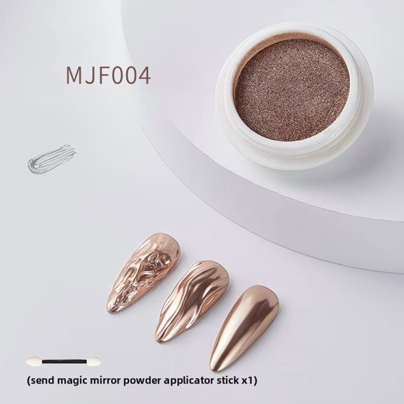 Chrome Mirror Nail Powder - Gold & Silver Water Ripple Effect