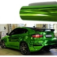 thumbnail image 1 of Chrome Mirror Vinyl Film Wrap Sticker Decal Stretchable Reflective Free Tool Kit (Green, 96" x 60" / 8FT x 5FT), 1 of 4