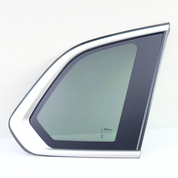 Chrome Molding Style Passenger Right Side Quarter Window Glass Compatible with BMW X5 2019-2026 Models