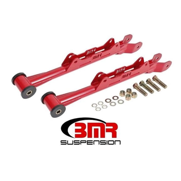 Chrome Moly Non-Adjustable Rear Lower Control Arms for 2010-2015 5th Generation Camaro, Red