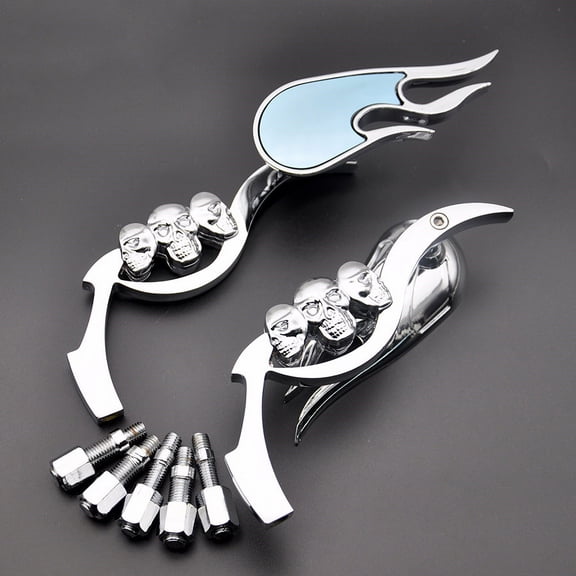 Chrome Motorcycle Rearview Side Mirrors for Honda CB500 CB650 XL100S XL185S