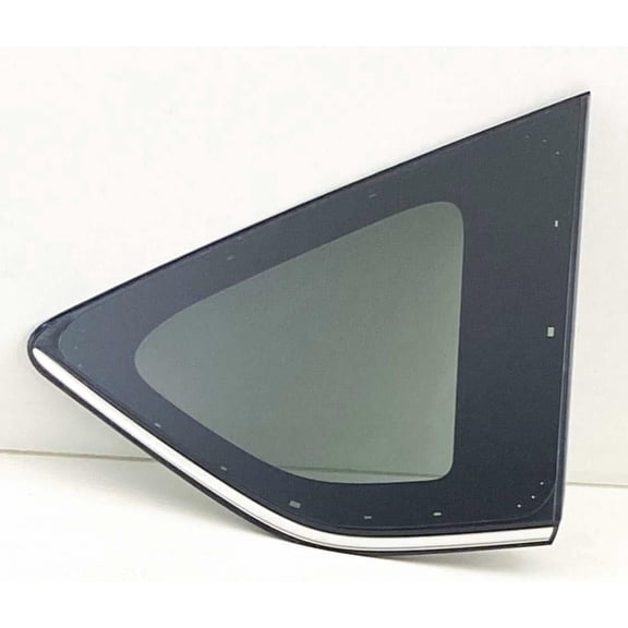 Chrome Moulding Style Tempered Passenger Right Side Quarter Window Quarter Glass Compatible with Toyota RAV4 2013-2018 Models