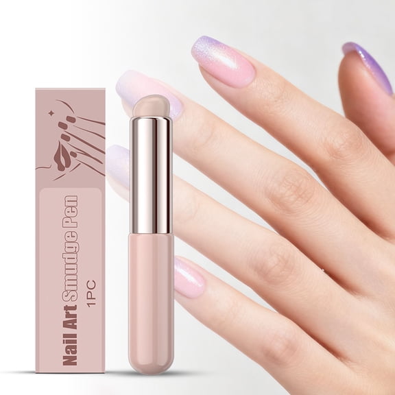 Chrome Nail Powder Applicator,Chrome Applicator for Nails,Silicone Nail Brush,Pink Chrome Powder Applicator Reusable Silicone Lip Applicators for Women Ombre French Stamping Manicures Salon Lipstick