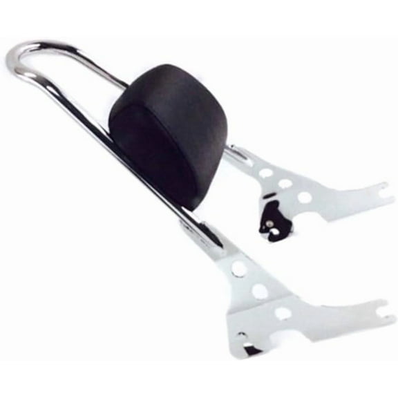 Chrome One Piece Detachable Passenger Sissy Bar Backrest Pad Harley Davidson XL Sportster XL883 883 Forty Eight Nightster Iron Super Low SuperLow 2004-2023 XL1200 1200 Sissy Bar 52300044A Pad 52631-07