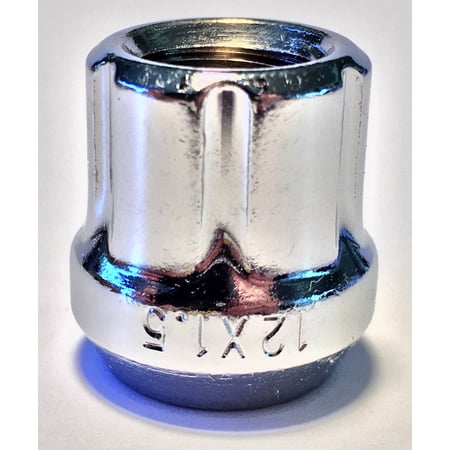 Chrome Open End 12X1.5 Acorn Seat Tuner 6 Spline Lock Lug