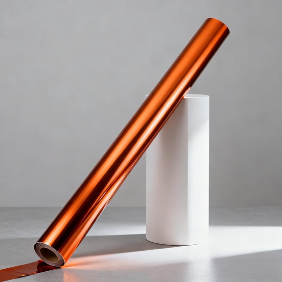 Chrome Orange Stretchable Vinyl Wrap for Automotive Exterior, Self-Adhesive Sheet, 58 x 60 Inch Size