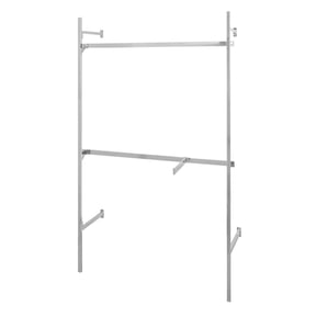 SSWBasics Chrome Outrigger System Kit 4 - Wall Display Retail Fixture Hangrails for Wall Retail Wall Displays