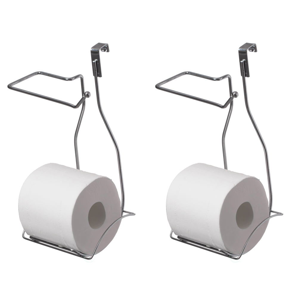 Chrome Over-the-Tank Dual Toilet Paper Holder Set