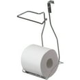 thumbnail image 1 of Chrome Over the Tank 2 Slots Toilet Tissue Paper Holder Organizer for Bathroom Storage, 1 of 5