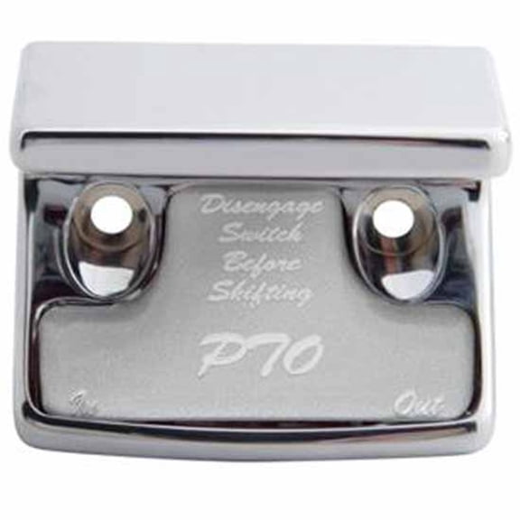 Chrome PTO Switch Guard W/ Silver Sticker For Freightliner, International
