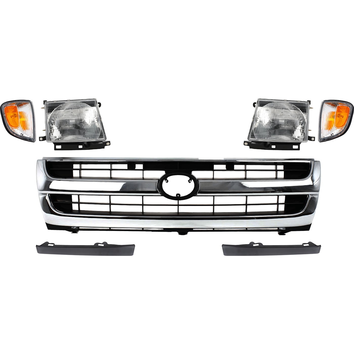 Grille Assembly Kit For 1997-2000 Tacoma RWD (2WD) 5pc