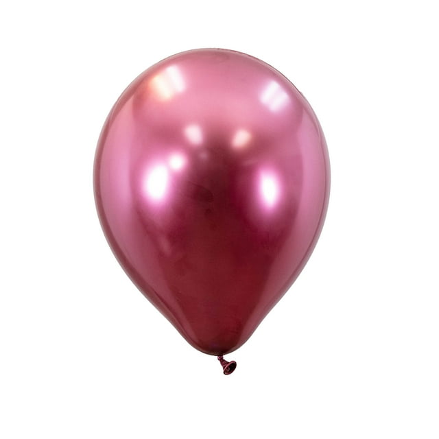 Chrome Party Balloon Pack, 12-Inch, 50-Count - Pink