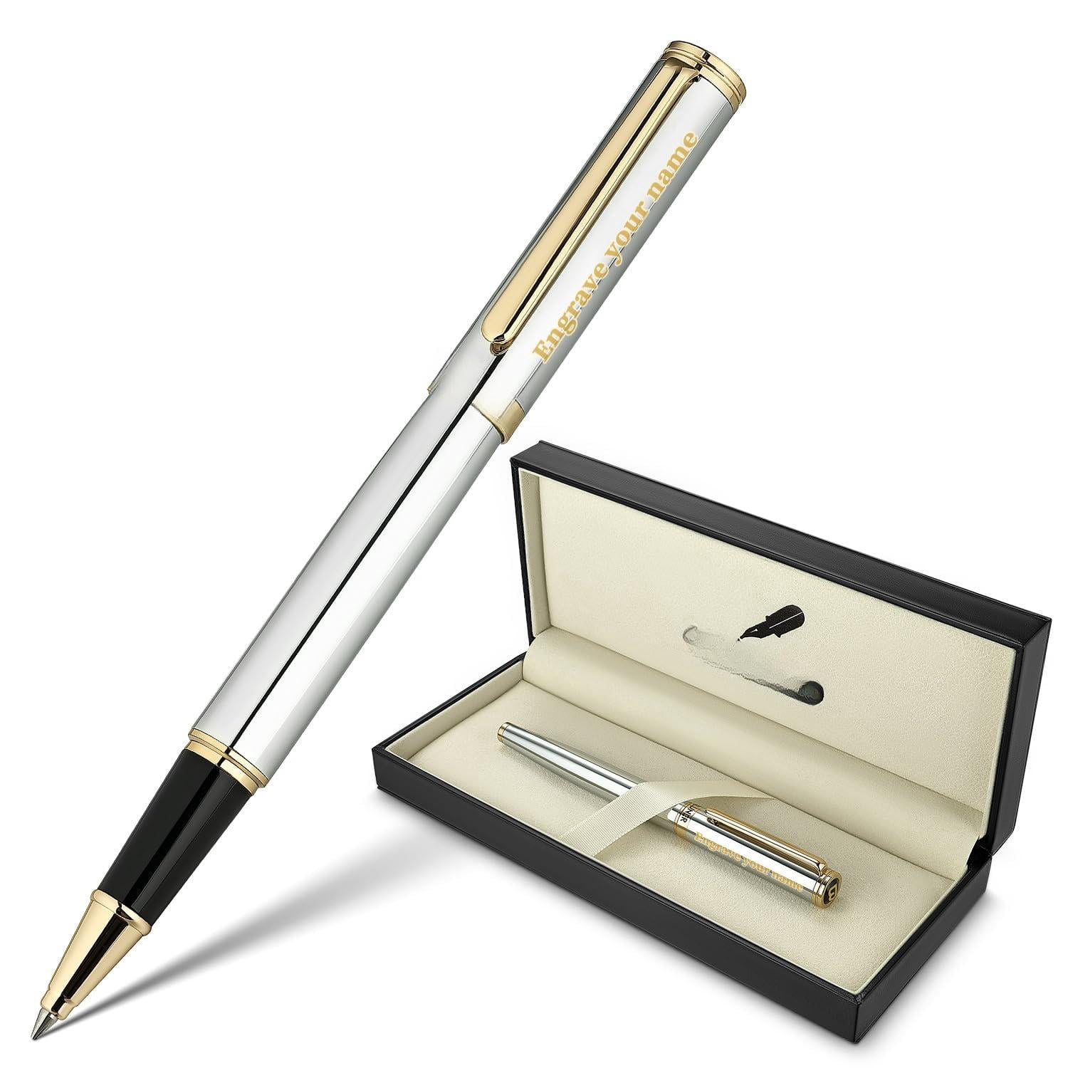 Chrome Personalized Pen  Stunning Luxury With Finish Noble And Elegant Designs Ink Refill Gift For Men & Women Graduation Executive Office Fancy Pens