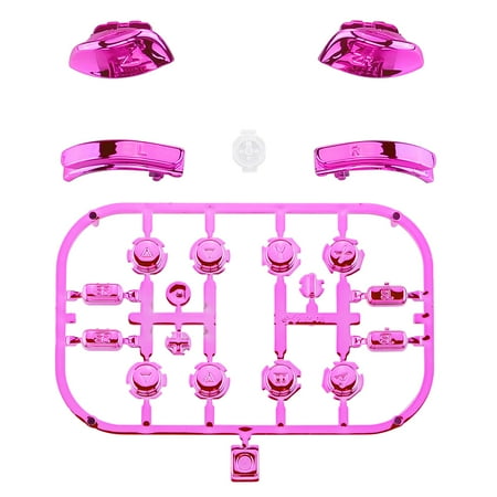 Chrome Pink ABXY Direction Keys SR SL L R ZR ZL Buttons w/Tools for Nintendo Switch/OLED Joycon