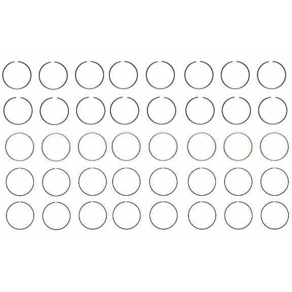 Chrome Piston Rings Set | Compatible with 64-91 Ford 359/361/370/389/391 | .040 (1.00mm Oversized)