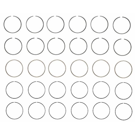 Chrome Piston Rings Set | Compatible with Chrysler 3.5L/3.8L | .25mm (.010 Oversized)