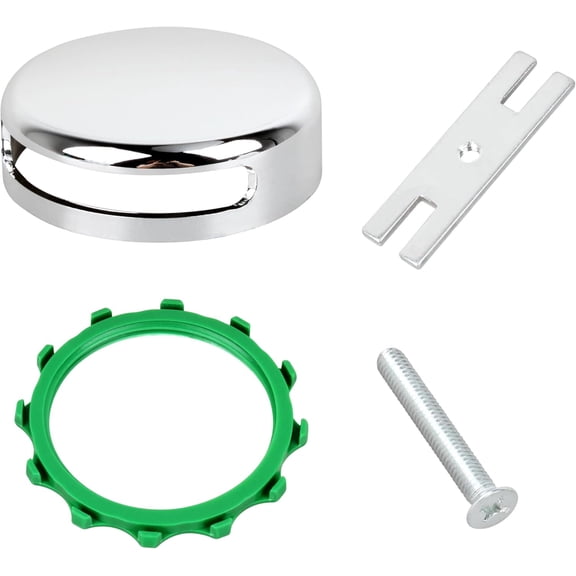 Chrome Plated Bathtub Overflow Drain Cover Kit,Snap-On Installation