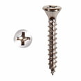 thumbnail image 1 of Chrome Plated Brass Flat Philip Head #10 Wood Screws 1.25" Qty 25 Construction Screws Renovators Supply, 1 of 2