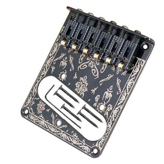 Chrome Plated Guitar Hardtail Saddle Bridge for Fender Telecaster Tele Electric Guitar