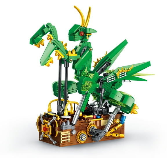 Chrome-Plated Mechanical Mantis Model Kit  Futuristic Insect Display for Adults & Collectors