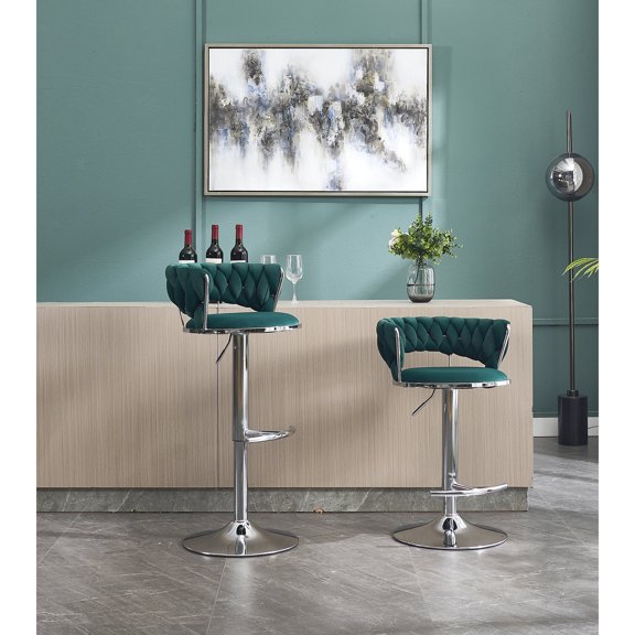 Chrome-Plated Metal Bar Stools with Lifting / Ideal for Various Rest Places