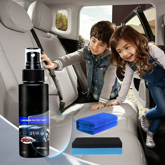 Chrome Plated Parts Refurbishing Agent Spray, Chrome Repair Compound and Metal Surface Cleaner, Oxidation Removal and Protective Coating for Car Logos, Easy Application Chrome Restorer and Polish