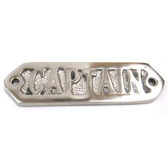 Chrome Plated Sign "CAPTAIN"