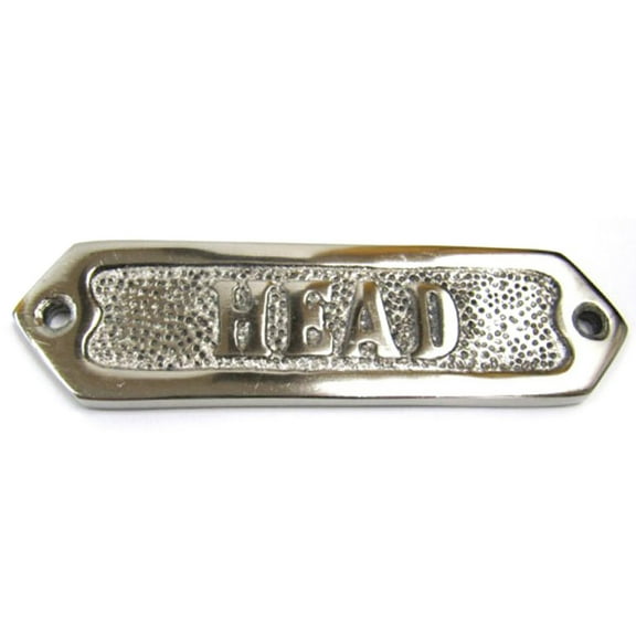 Chrome Plated Sign "HEAD"