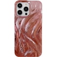 thumbnail image 1 of Chrome Plating Electroplated Feather Pattern Compatible with iPhone Case (Rose Gold,iPhone 15 Plus), 1 of 12