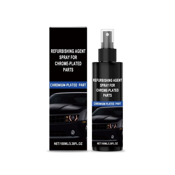 Chrome Polish,Chrome Cleaner,100ml Cleaning Spray Deoxidation Repair Agent,Chrome Polish & Metal Restorer For Cars,Removes Rust, Oxidation & Tarnish,Rust Prevention Care Of Automobile.