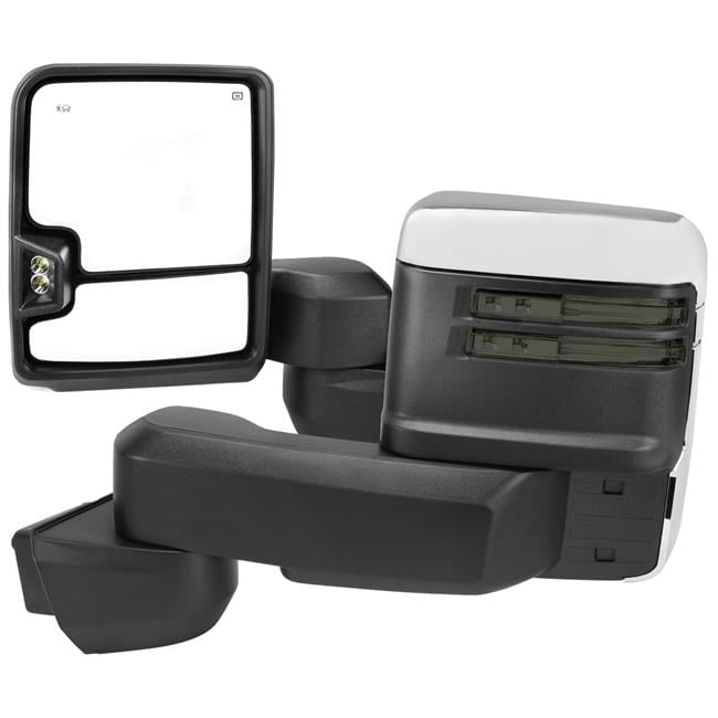 Auto Dynasty Right Side Power Heated Towing Mirror With LED Signal - Chrome For 2003-2007 Chevy Avalanche, Tahoe, Suburban, GMC Yukon - View #3