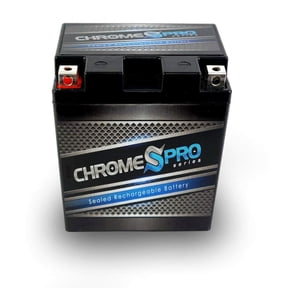 Chrome Pro Battery Yb14a-a2 (14a-a2 12 Volts,14 Ah, 190 Cca) High Performance Power Sports Battery